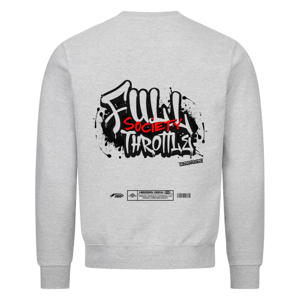 Mazares Racing Full Throttle Society Motorradhoodie Sweatshirt Vollgas