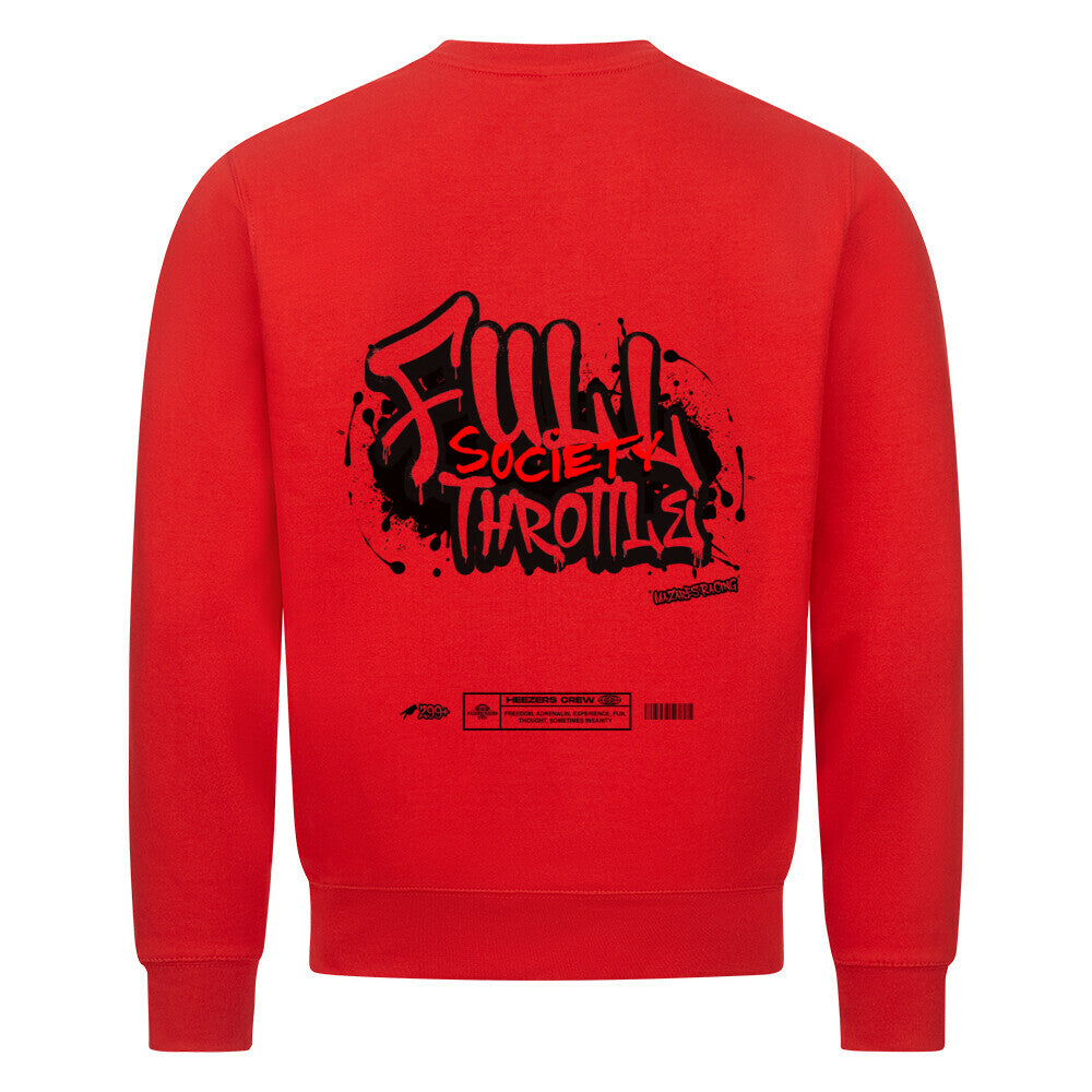 Mazares Racing Full Throttle Society Motorradhoodie Sweatshirt Vollgas