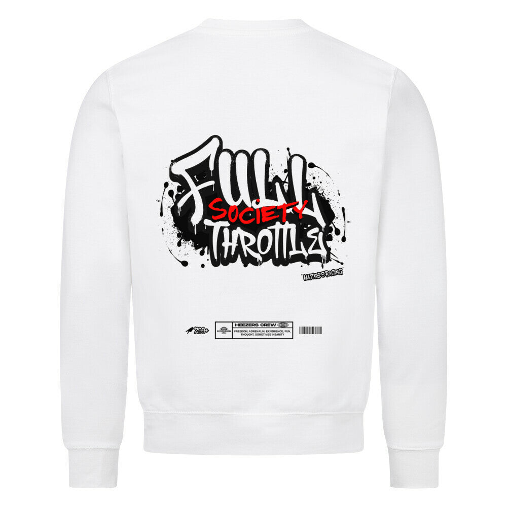 Mazares Racing Full Throttle Society Motorradhoodie Sweatshirt Vollgas