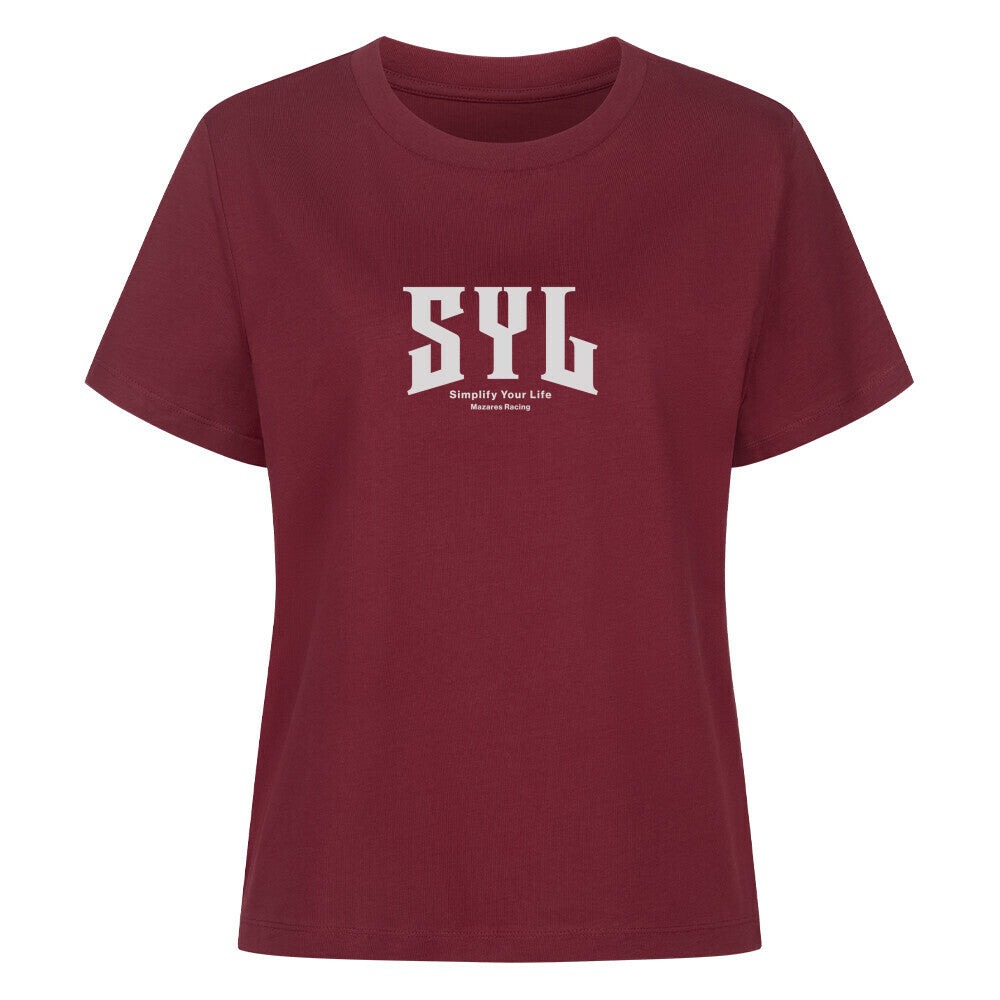 Mazares Racing T-Shirt bikelife streetwear Simplify your life SYL burgund