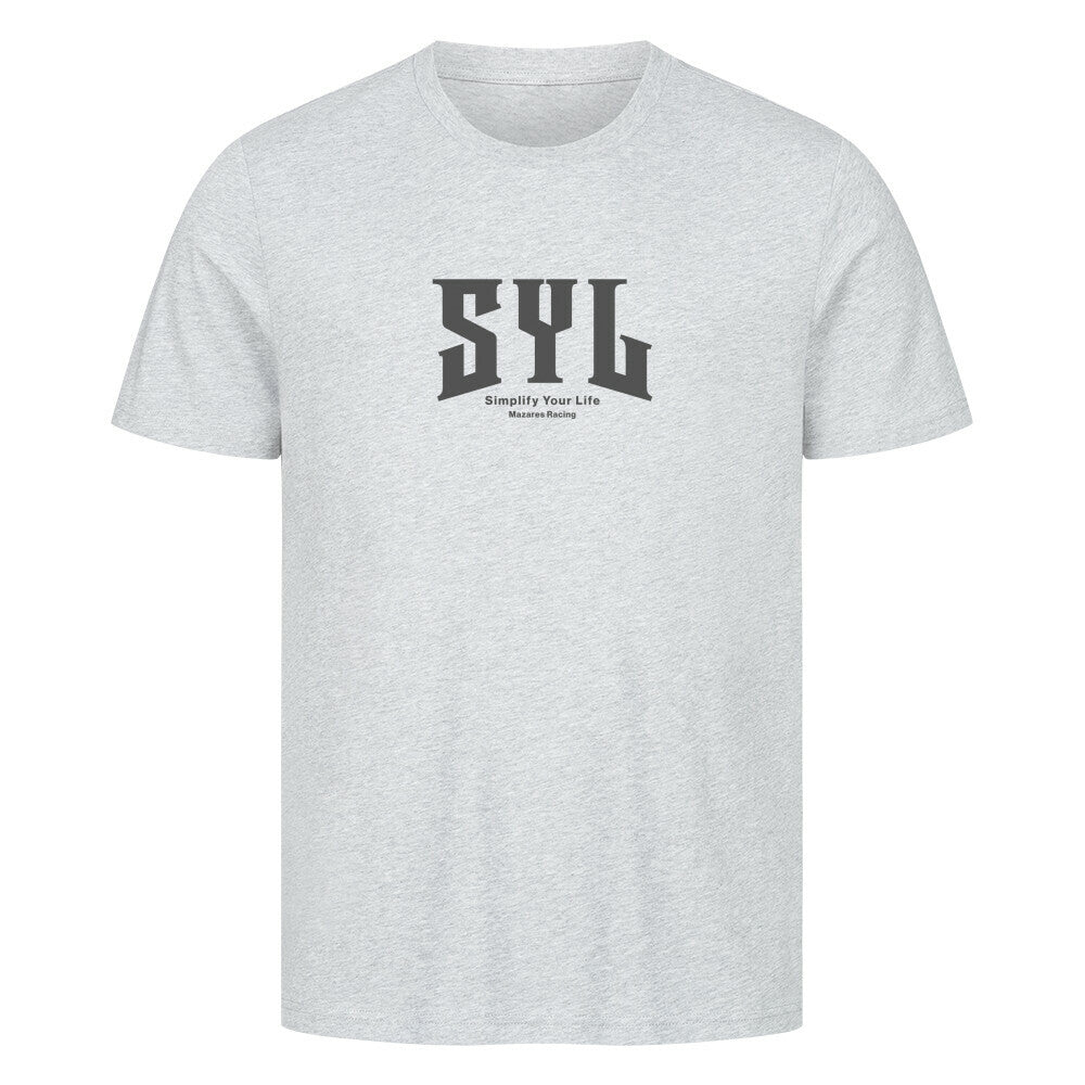 Mazares Racing T-Shirt bikelife streetwear Simplify your life SYL grau grey