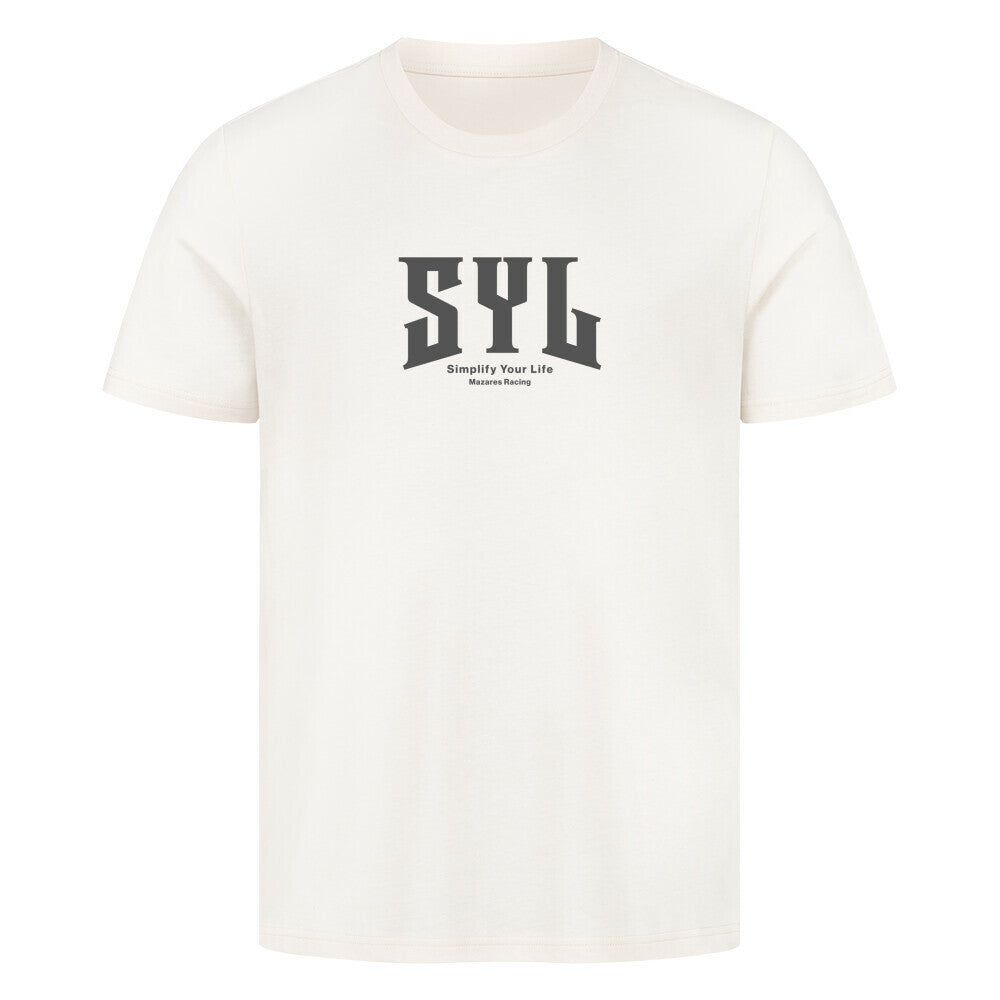 Mazares Racing T-Shirt bikelife streetwear Simplify your life SYL natural raw