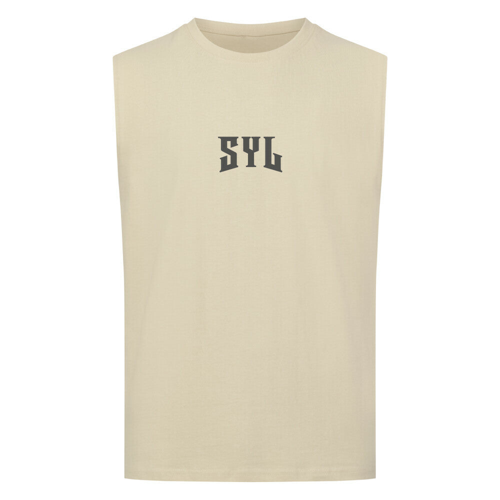 Mazares Racing T-Shirt sleeveless bikelife streetwear Simplify your life SYL Muscleshirt sand