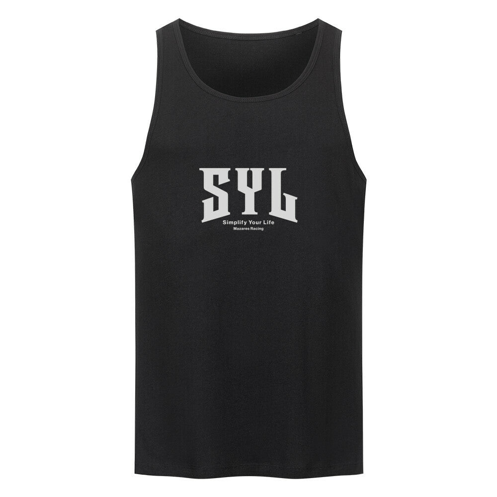 Mazares Racing tanktop SYL Simplify your life streetwear bikerfashion racing schwarz