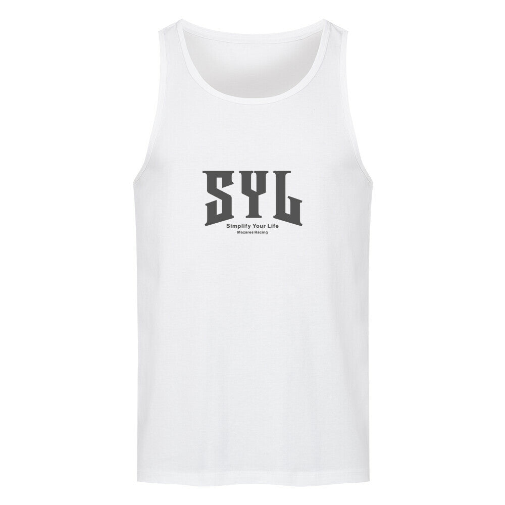 Mazares Racing tanktop SYL Simplify your life streetwear bikerfashion racing weiß