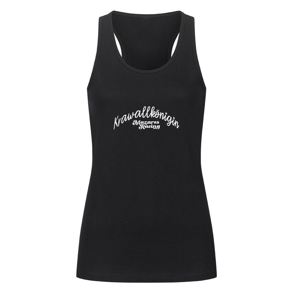 Krawallkönigin Top Damen Motorrad Streetwear schwarz