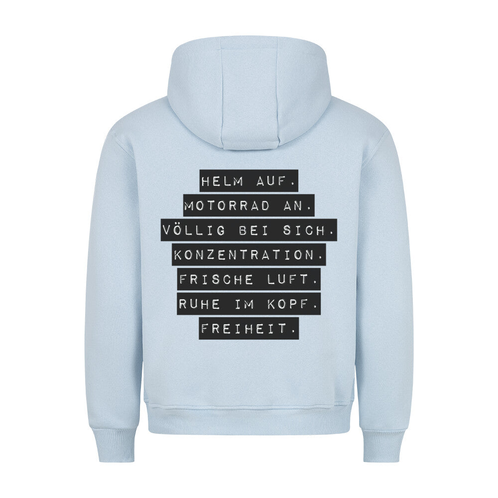 Mazares Racing Ruhe im Kopf Helm auf Classic Motorrad Hoodie2