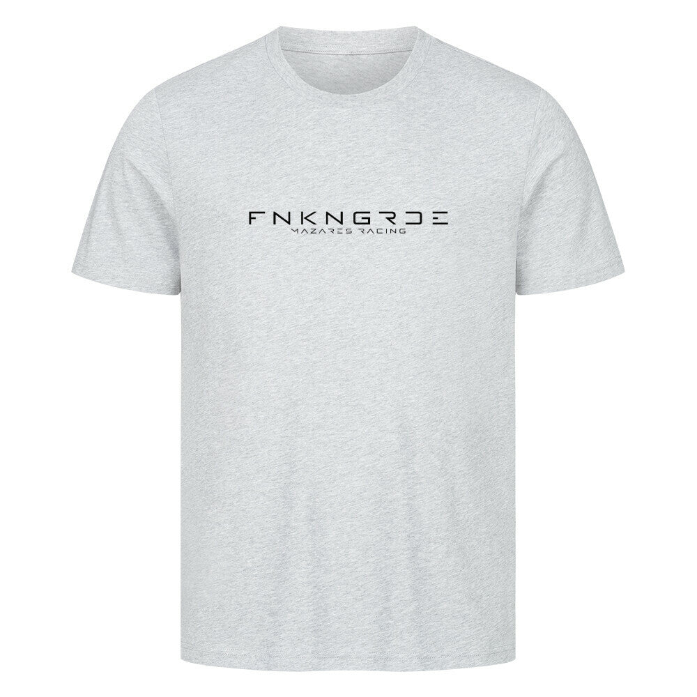 T-Shirt Funkengarde von Mazares Racing. graues Biker-Shirt aus 100 % Baumwolle mit Racing-Motiv und Schriftzügen. Streetwear für Motorradfahrer und Racing-Fans.