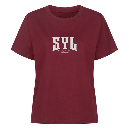 Mazares Racing T-Shirt bikelife streetwear Simplify your life SYL burgund 