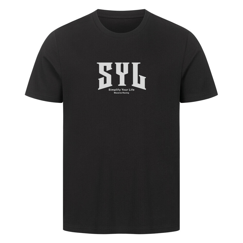 Mazares Racing T-Shirt bikelife streetwear Simplify your life SYL schwarz