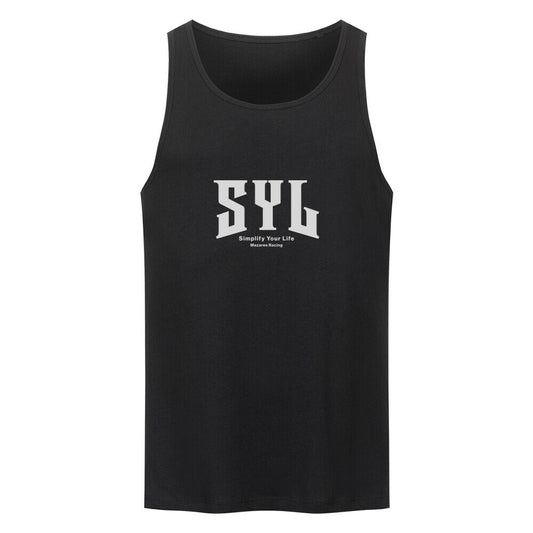 Mazares Racing tanktop SYL Simplify your life streetwear bikerfashion racing schwarz