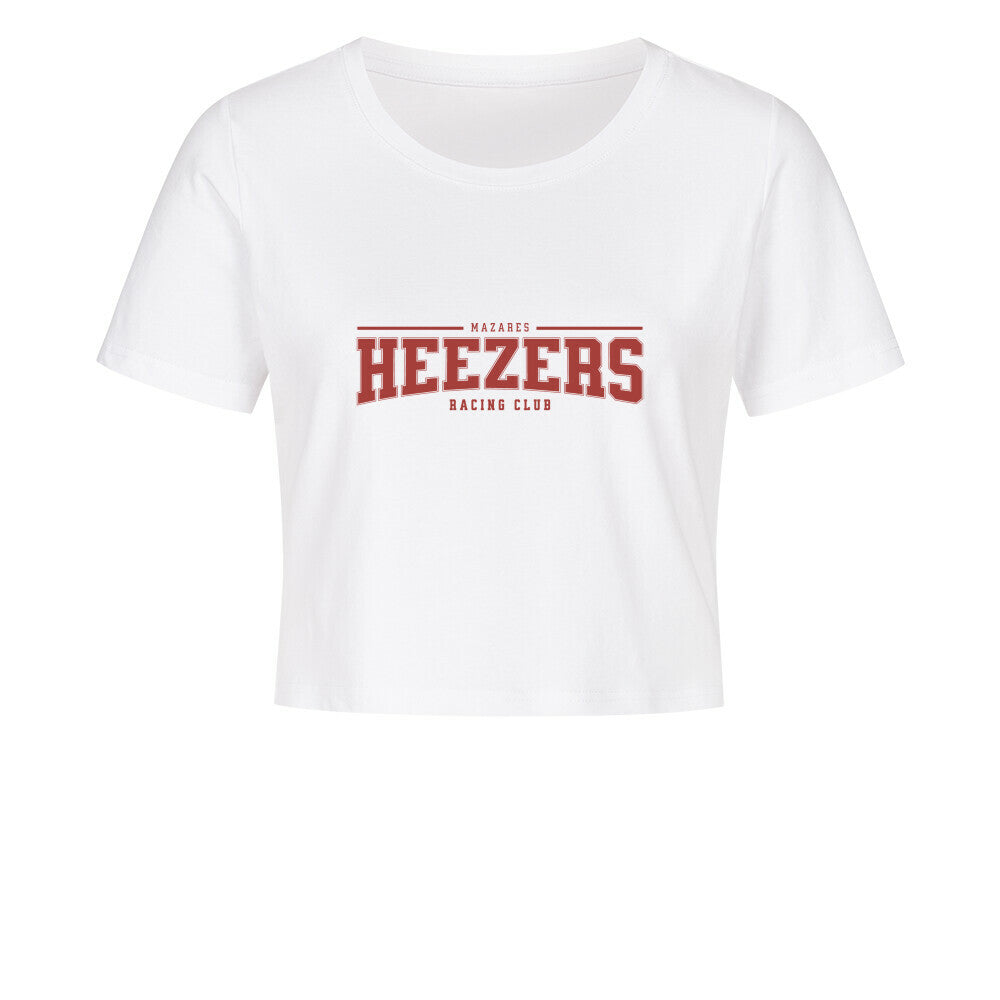 Kurzes Damen-Shirt mit College-Print. weiß