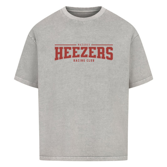 Locker geschnittenes Shirt mit großem College-Schriftzug auf dem Rücken und minimalem Frontlogo. Erhältlich in Schwarz, Weiß und hellen Tönen. washed grey