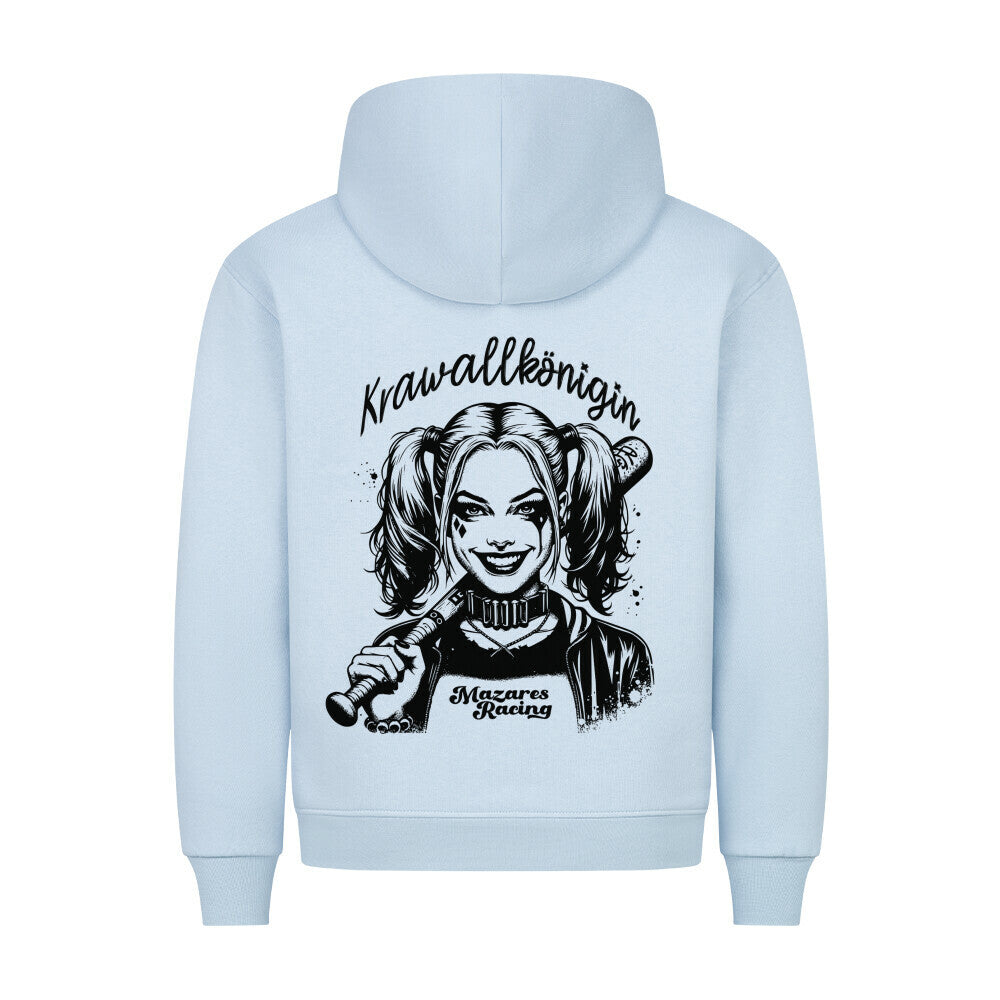 Krawallkönigin Classic Hoodie Damen Motorrad Kleidung babyblau