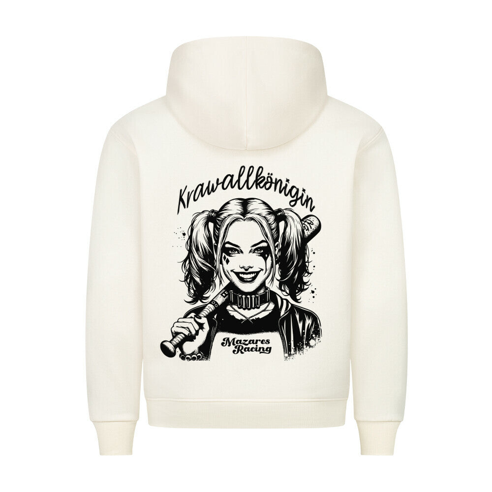 Krawallkönigin Classic Hoodie Damen Motorrad Kleidung beige