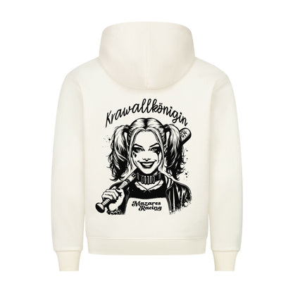 Krawallkönigin Classic Hoodie Damen Motorrad Kleidung beige