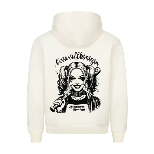 Krawallkönigin Classic Hoodie Damen Motorrad Kleidung beige
