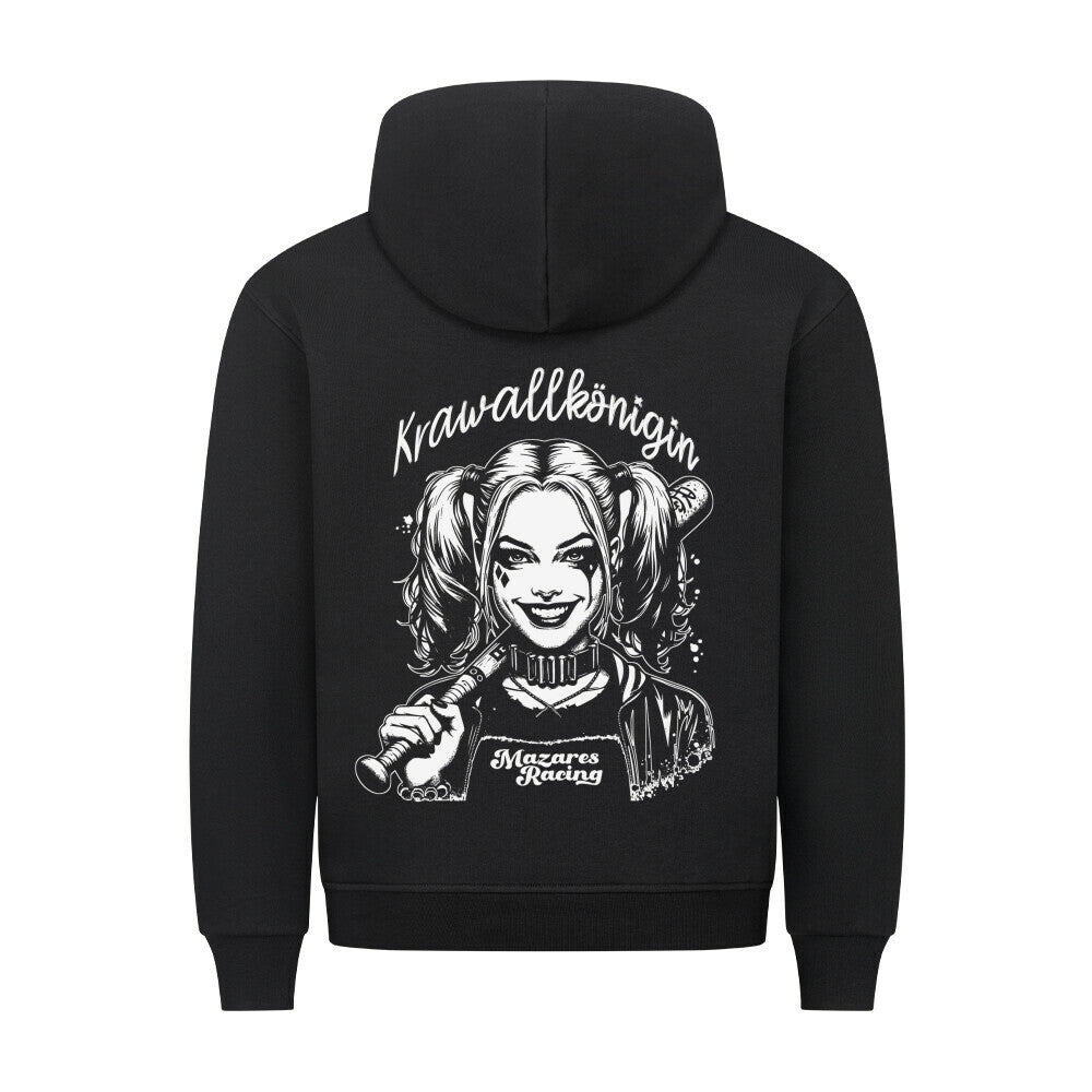 Krawallkönigin Classic Hoodie Damen Motorrad Kleidung schwarz