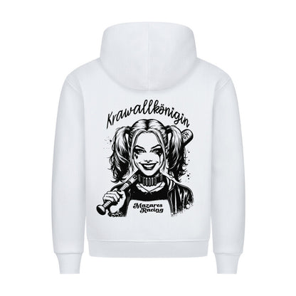 Krawallkönigin Classic Hoodie Damen Motorrad Kleidung weiß
