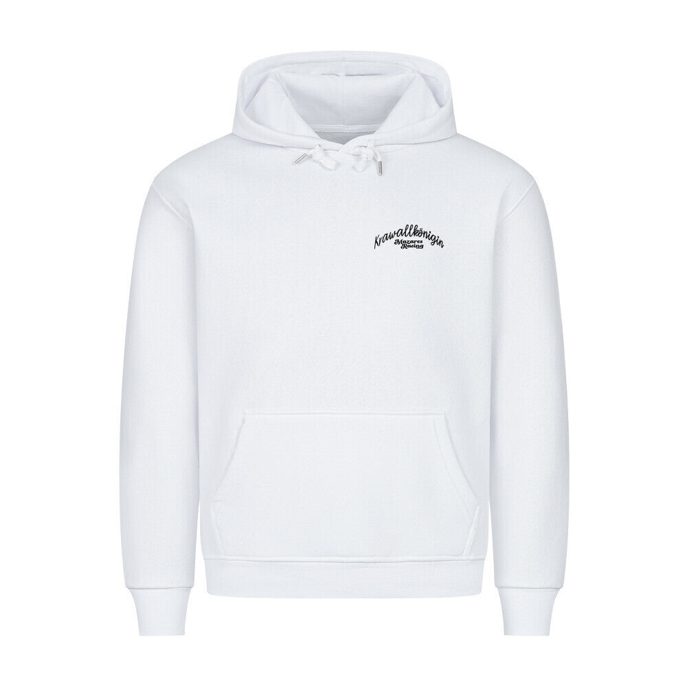 Krawallkönigin Classic Hoodie Damen Motorrad Kleidung weiß
