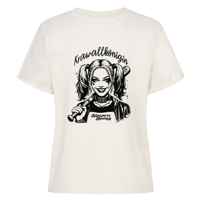 Krawallkönigin Damen Shirt Motorrad Streetwear Mazares Racing natural