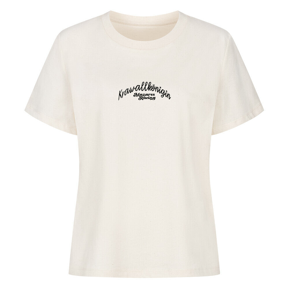 Krawallkönigin Damen Shirt Motorrad Streetwear Mazares Racing natural