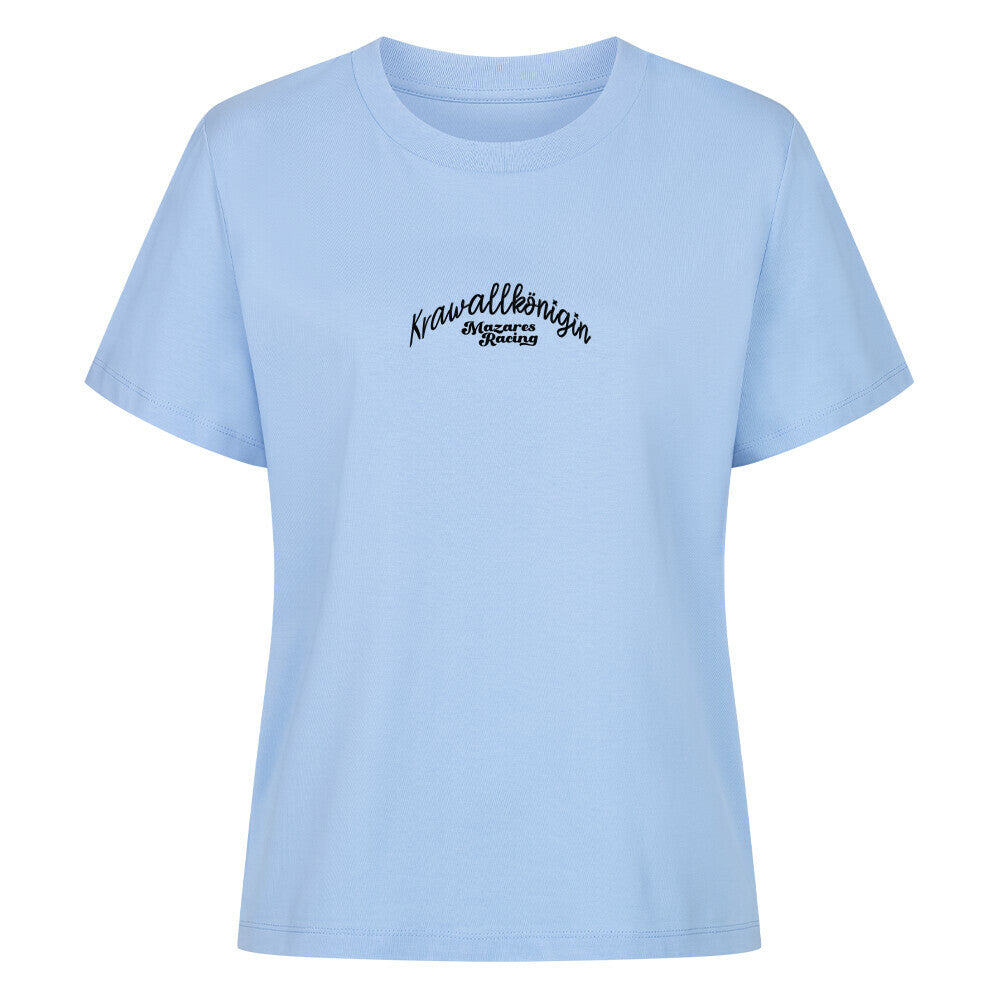 Krawallkönigin Damen Shirt Motorrad Streetwear Mazares Racing sky blue