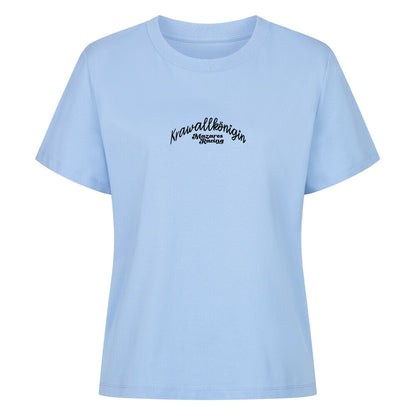 Krawallkönigin Damen Shirt Motorrad Streetwear Mazares Racing sky blue