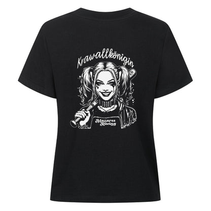 Krawallkönigin Damen Shirt Motorrad Streetwear Mazares Racing schwarz