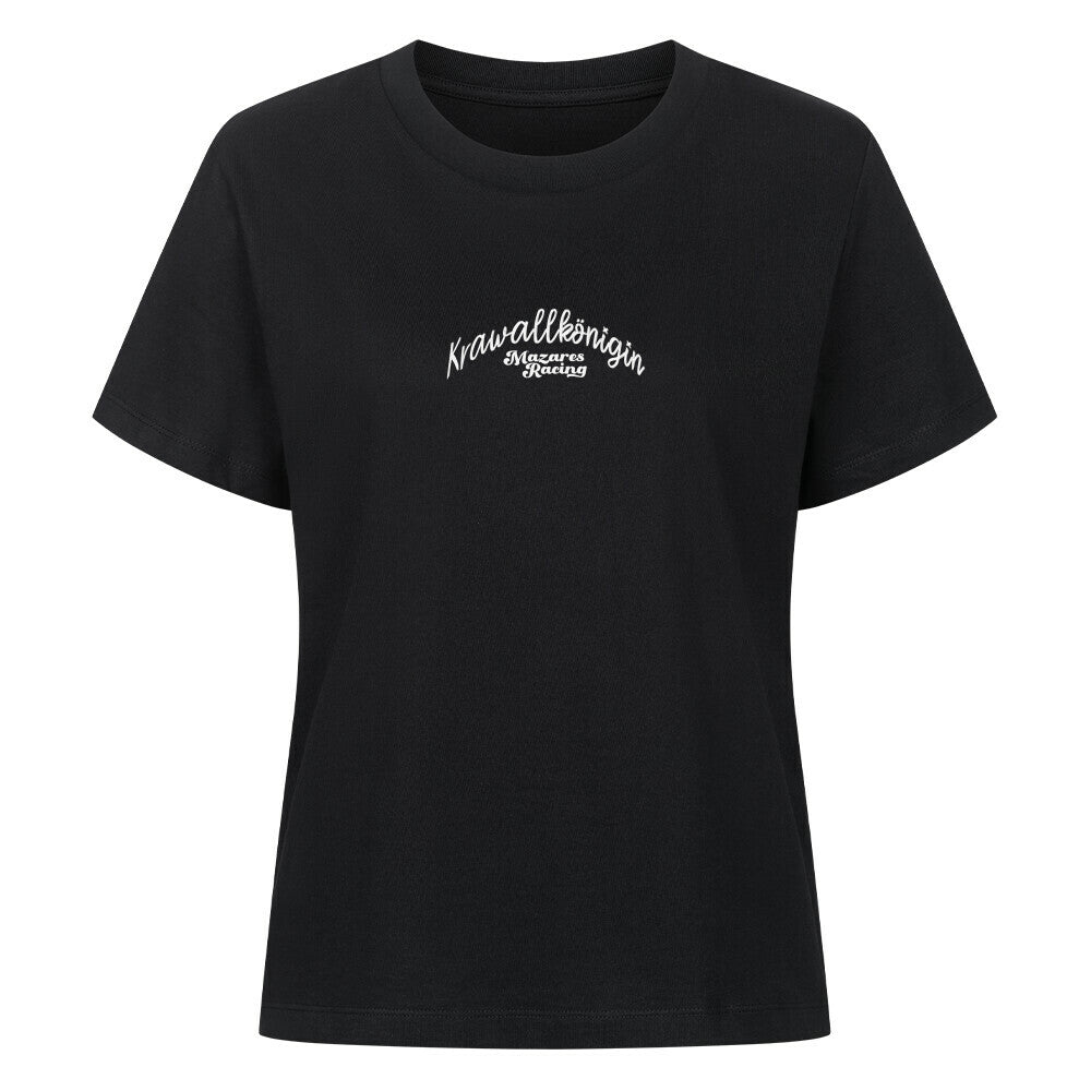 Krawallkönigin Damen Shirt Motorrad Streetwear Mazares Racing schwarz