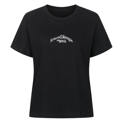 Krawallkönigin Damen Shirt Motorrad Streetwear Mazares Racing schwarz
