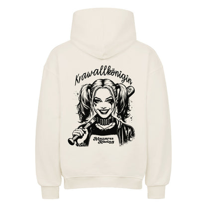 Krawallkönigin Oversized Hoodie Damen Motorrad Streetwear Mazares Racing natural raw