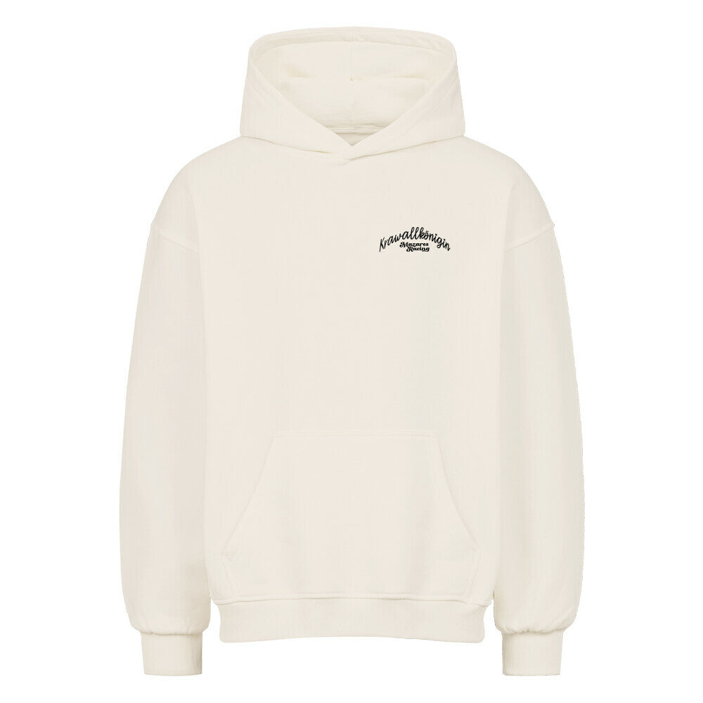 Krawallkönigin Oversized Hoodie Damen Motorrad Streetwear Mazares Racing natural raw