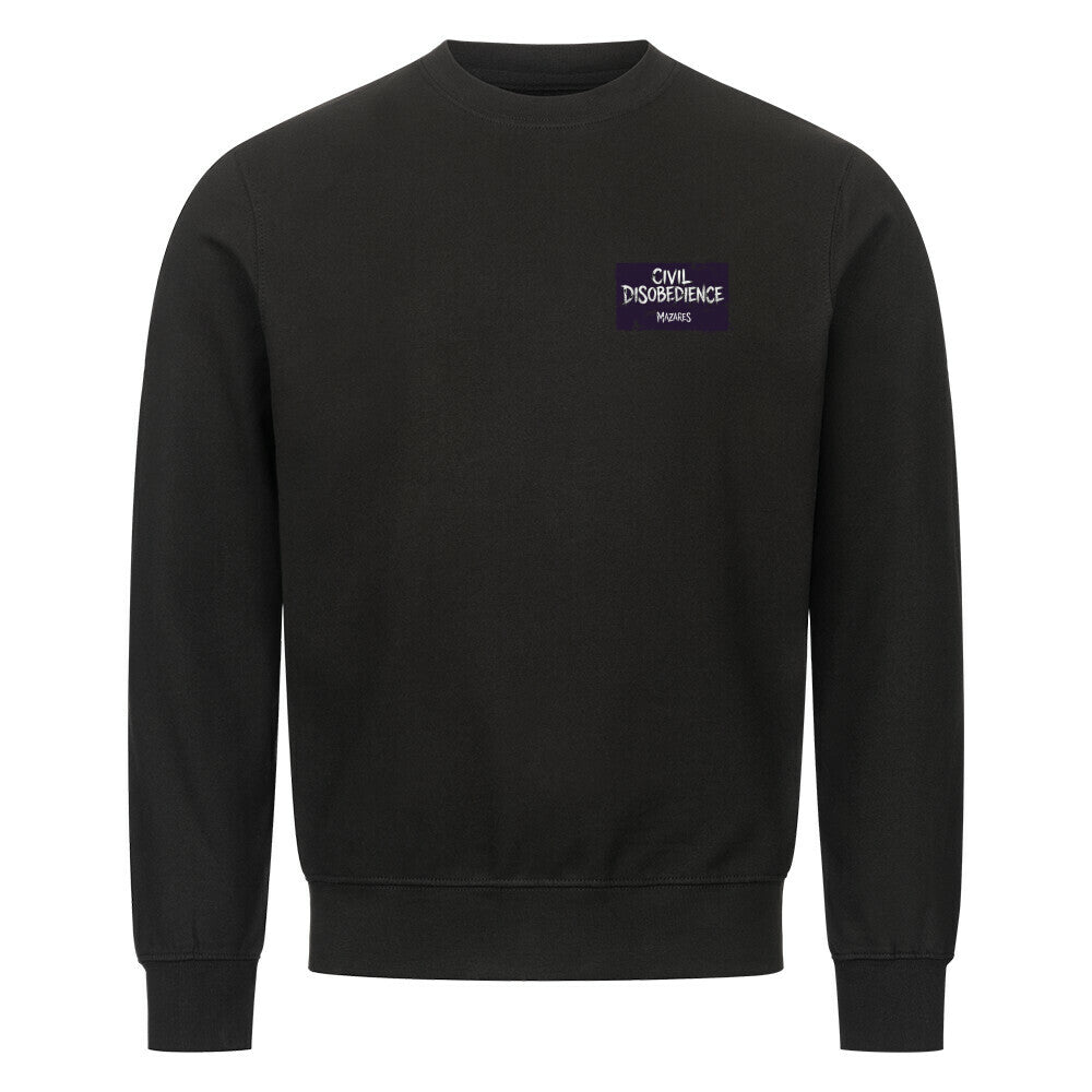 Civil Disobedience Classic Sweatshirt von Mazares Racing mit cleanem Frontprint im modernen Streetwear- und Motorradstyle. schwarz