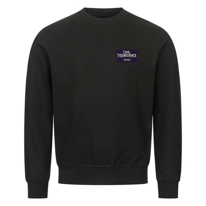 Civil Disobedience Classic Sweatshirt von Mazares Racing mit cleanem Frontprint im modernen Streetwear- und Motorradstyle. schwarz
