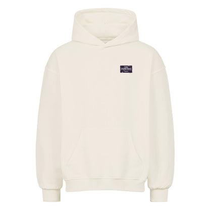 Civil Disobedience Oversized Hoodie von Mazares Racing mit kleinem Frontprint im Streetwear- und Bikerstyle. Schwerer Oversized Fit für Motorradfahrer und Urban Streetwear. natural raw