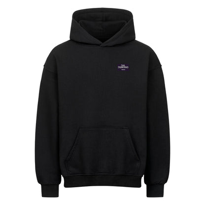 Civil Disobedience Oversized Hoodie von Mazares Racing mit kleinem Frontprint im Streetwear- und Bikerstyle. Schwerer Oversized Fit für Motorradfahrer und Urban Streetwear. schwarz