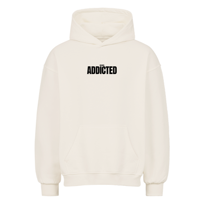 Mazares Ride Addicted Oversized Hoodie in Natural Raw mit minimalistischem Brustprint.