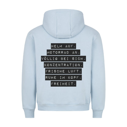 Mazares Racing Ruhe im Kopf Helm auf Classic Motorrad Hoodie2
